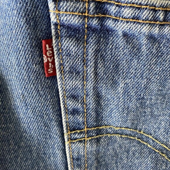 Levis 550 Relaxed Fit Jeans W38 L34 Blue Denim Straight Leg Med Wash Baggy Y2K - Picture 8 of 12